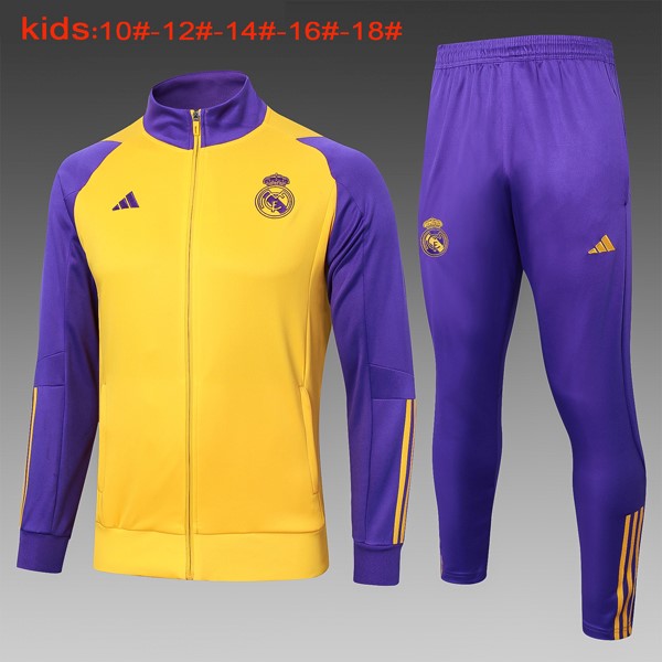 Niños Chandal Real Madrid 2024/25 Amarillo Purpura 3